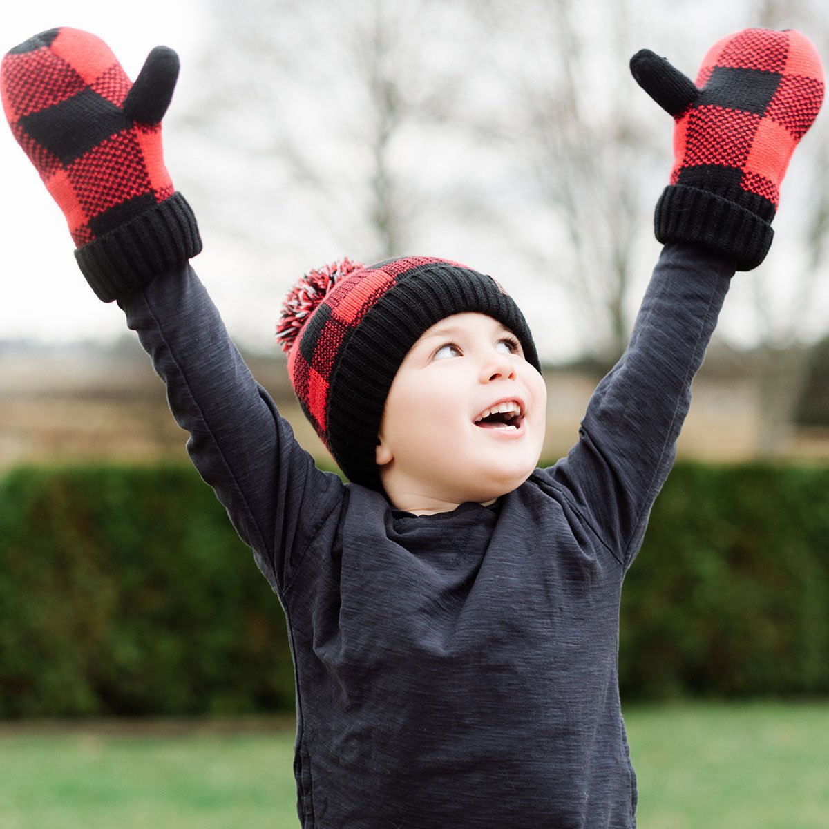 Lumberjack Red - Mittens Kids