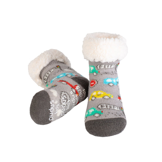 Car Grey - Kids Slipper Socks