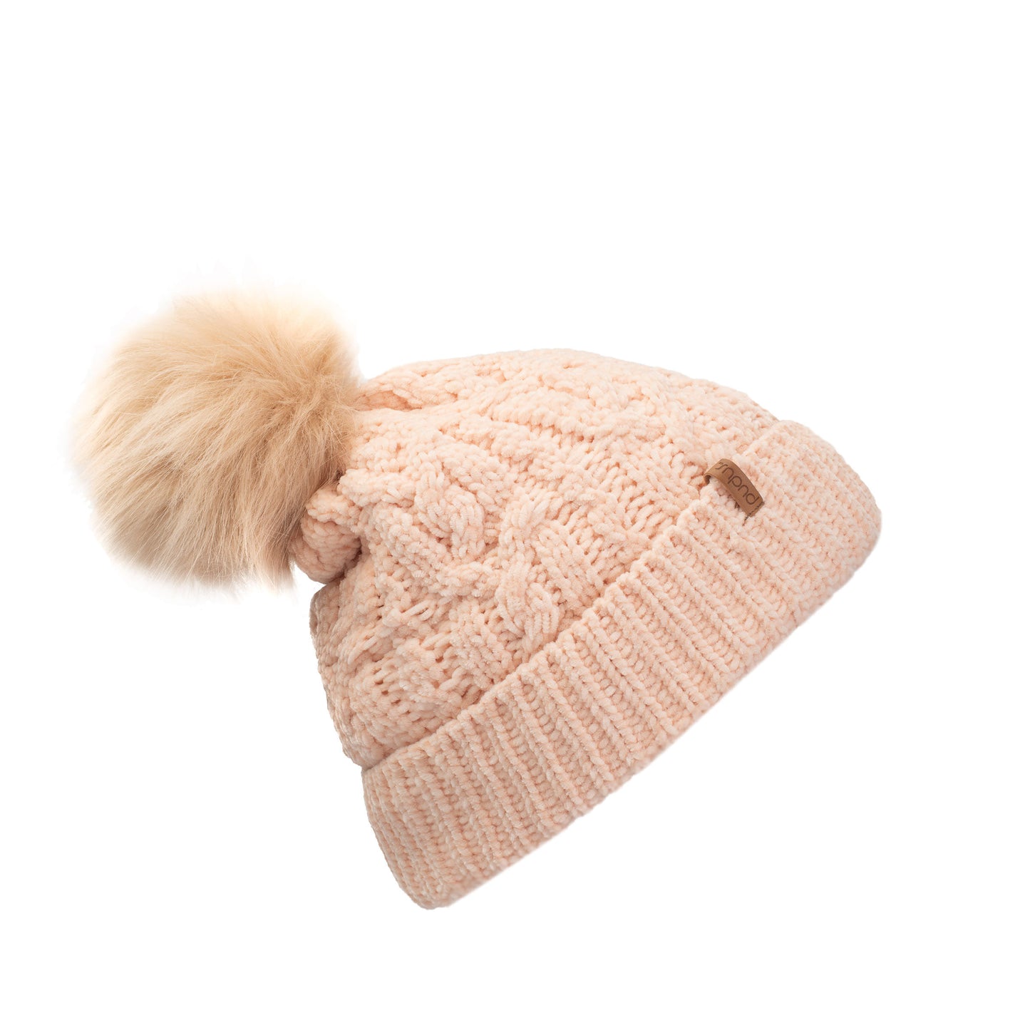 Blush Chenille - Cable Knit Hat Adult