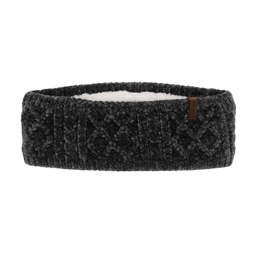 Cable Knit Black Chenille - Headband Adult