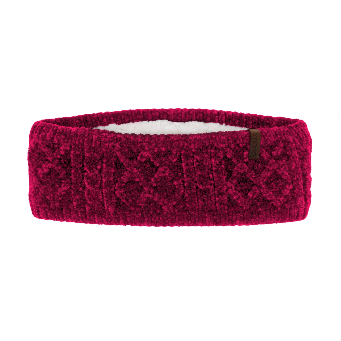 Cable Knit Raspberry Chenille - Headband Adult