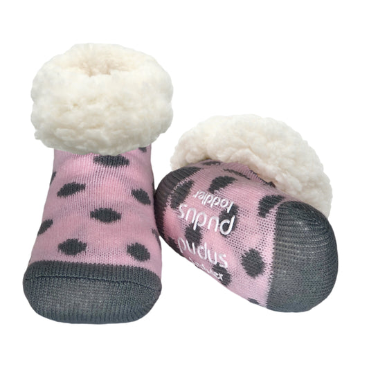 Polka Dot Pink Dogwood - Toddler Slipper Socks