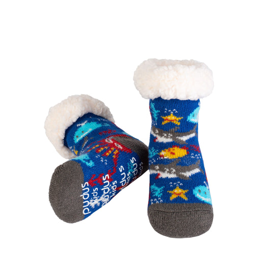 Shark Multi - Kids Slipper Socks