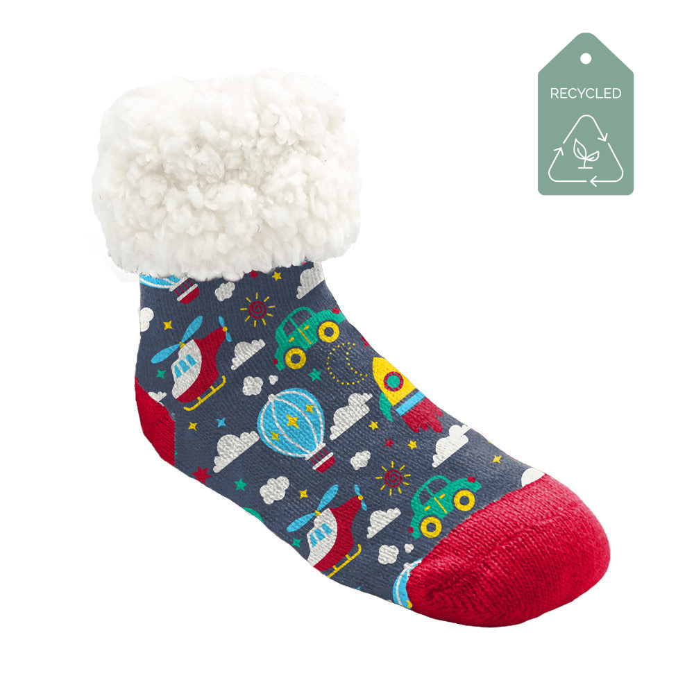 Rocket Indigo - Kids & Toddler Recycled Slipper Socks