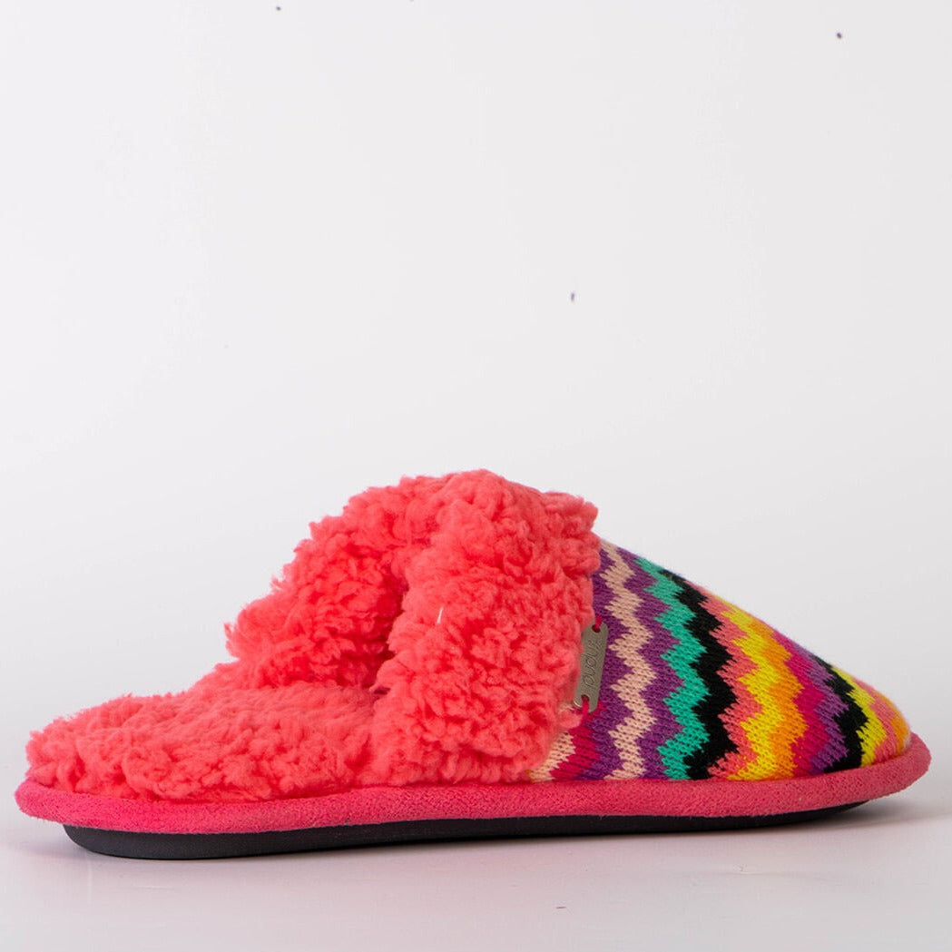 Creekside Slide Slippers | Brights Coral Chevron