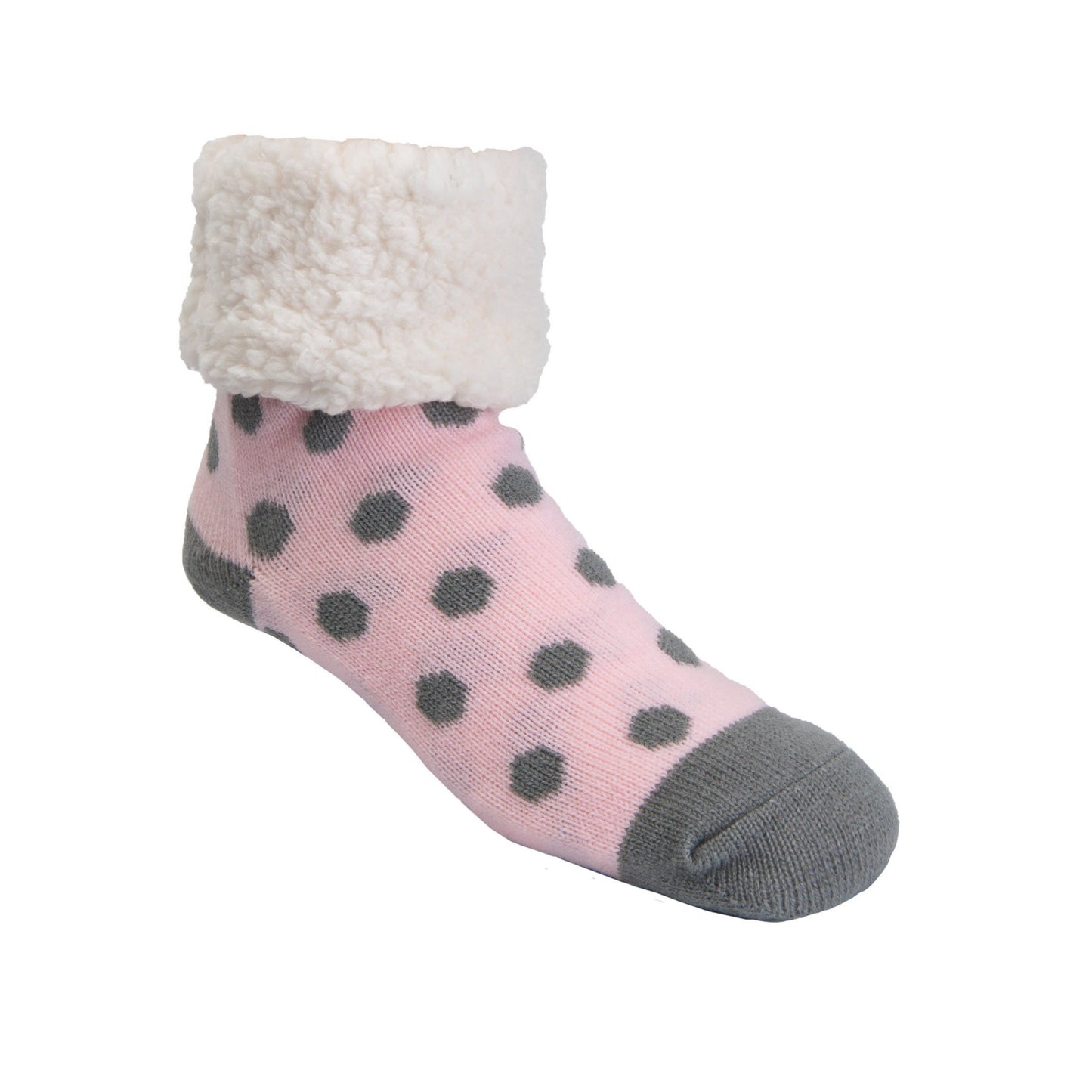 Polka Dot Pink Dogwood - Classic Slipper Sock